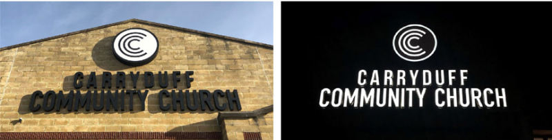 白天1個樣，晚上另一個樣的發(fā)光標牌10