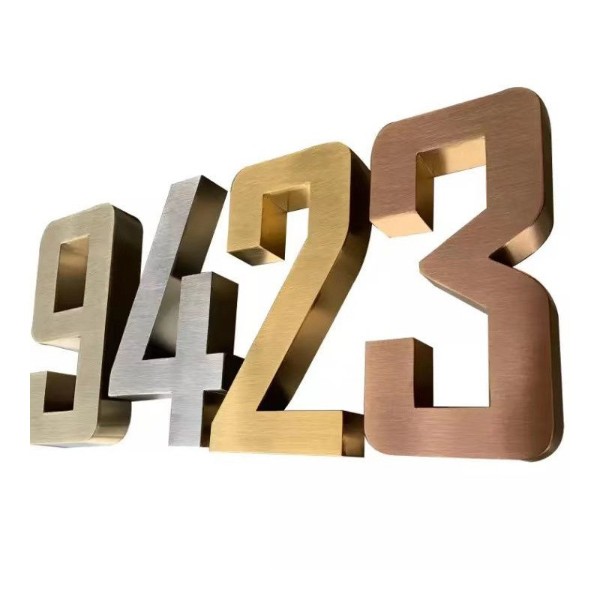 拉絲黃鈦金不銹鋼字 拉絲黃鈦金不銹鋼字